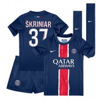 Paris Saint-Germain Milan Skriniar #37 Koti Peliasu Lasten 2024-25 Lyhythihainen (+ Lyhyet housut)